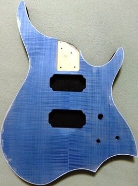 Flamed Maple Top with Glue Spots