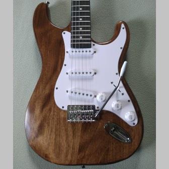 Finished Strat-style DIY electric guitar