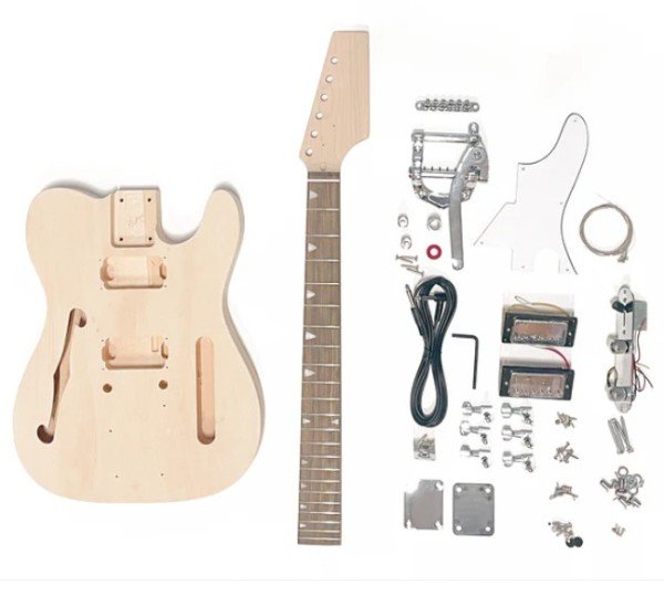 Vibeworks Tele style semi-hollow body with Bigby style tremolo